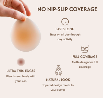 Bamboo Underwears No show Nipple Covers | Non - adhesive