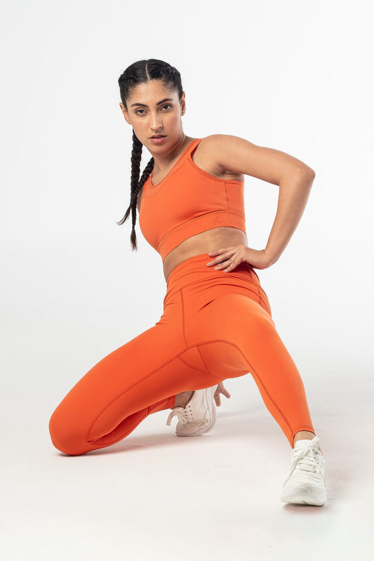 Xen Leggings (Without Pockets) - Rust Orange